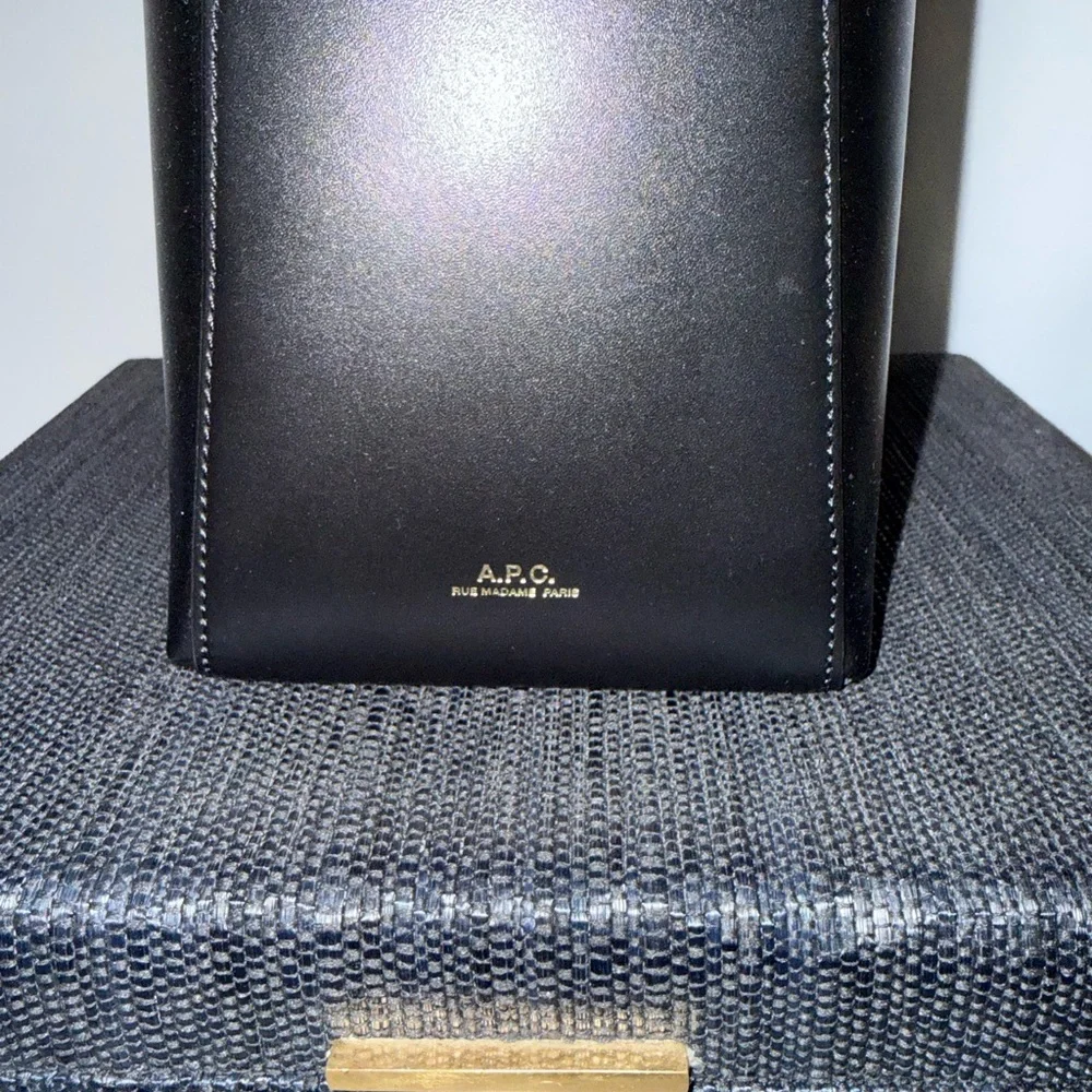 A.P.C. Black Leather Bucket Bag